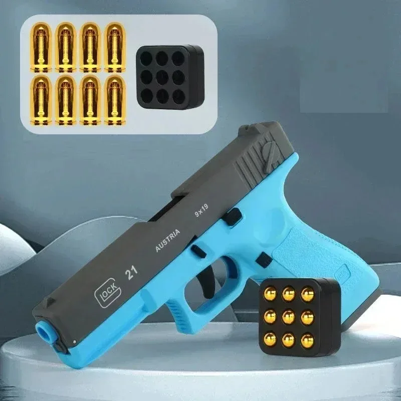 Automatyczny pistolet zabawka G17 z wystrzałem pocisków, wersja laserowa Airsoft, pistolet Armas dla dzieci, broni do strzelania CS dla dzieci, prezent urodzinowy dla chłopców.