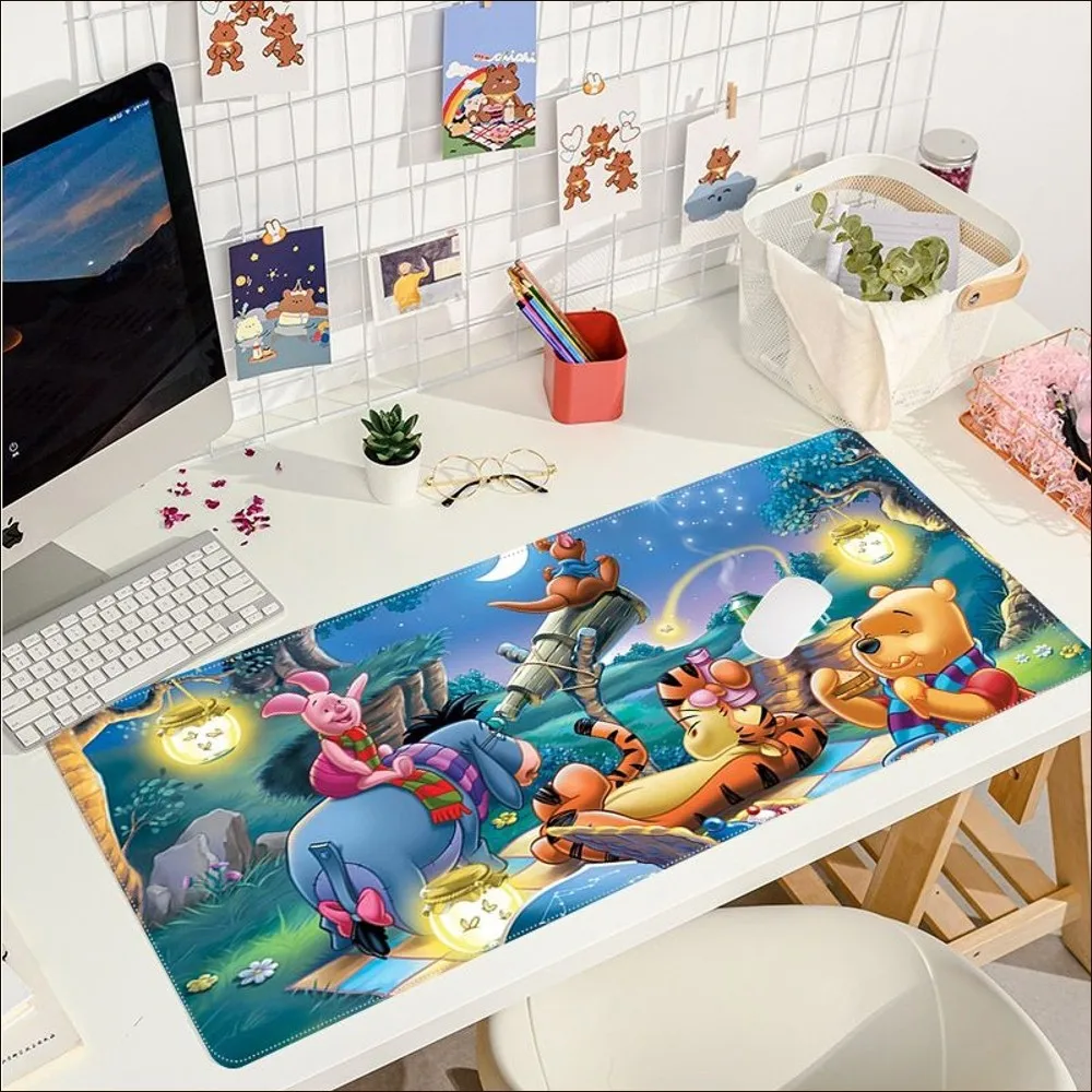 Disney Winnie the Pooh Bär Mauspad Schönes großes Gaming-Mauspad L XL XXL Gamer-Mauspad Größe Spieltastatur-Pad für Gamer