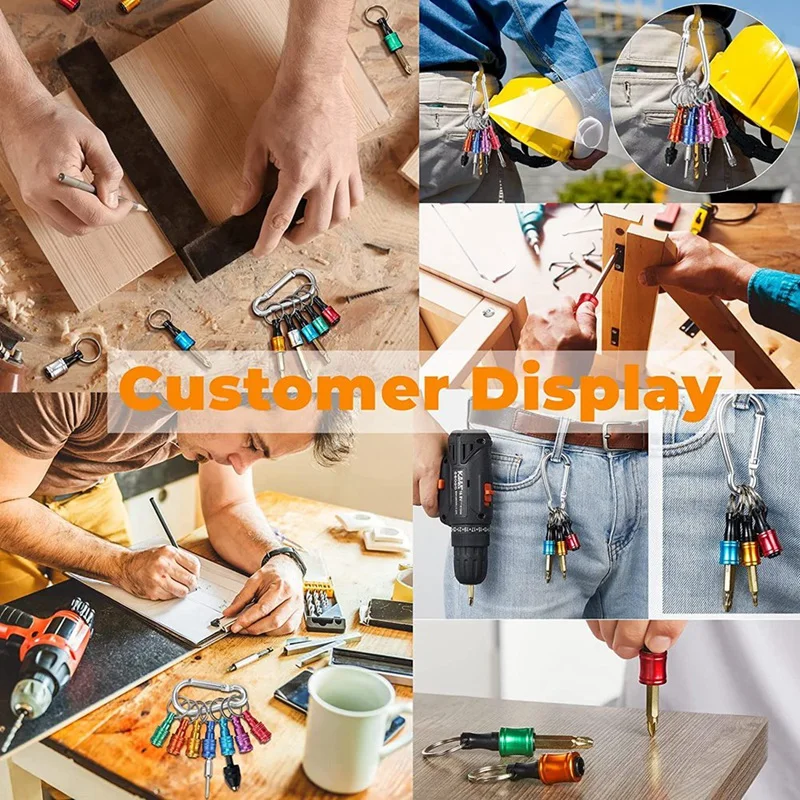 Porte-embouts de tournevis à tige hexagonale, barre d'extension à changement rapide, porte-embouts en métal, 1,4 ", 12 pièces