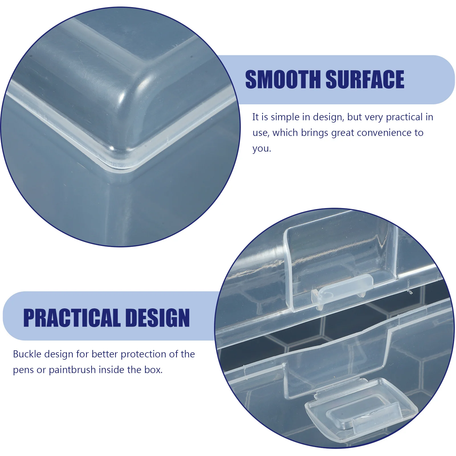 

Handheld Storage Box Portable Transparent Painting Brush Case Clear Pen Organizer For Diy Art Drawing Watercolor Tools