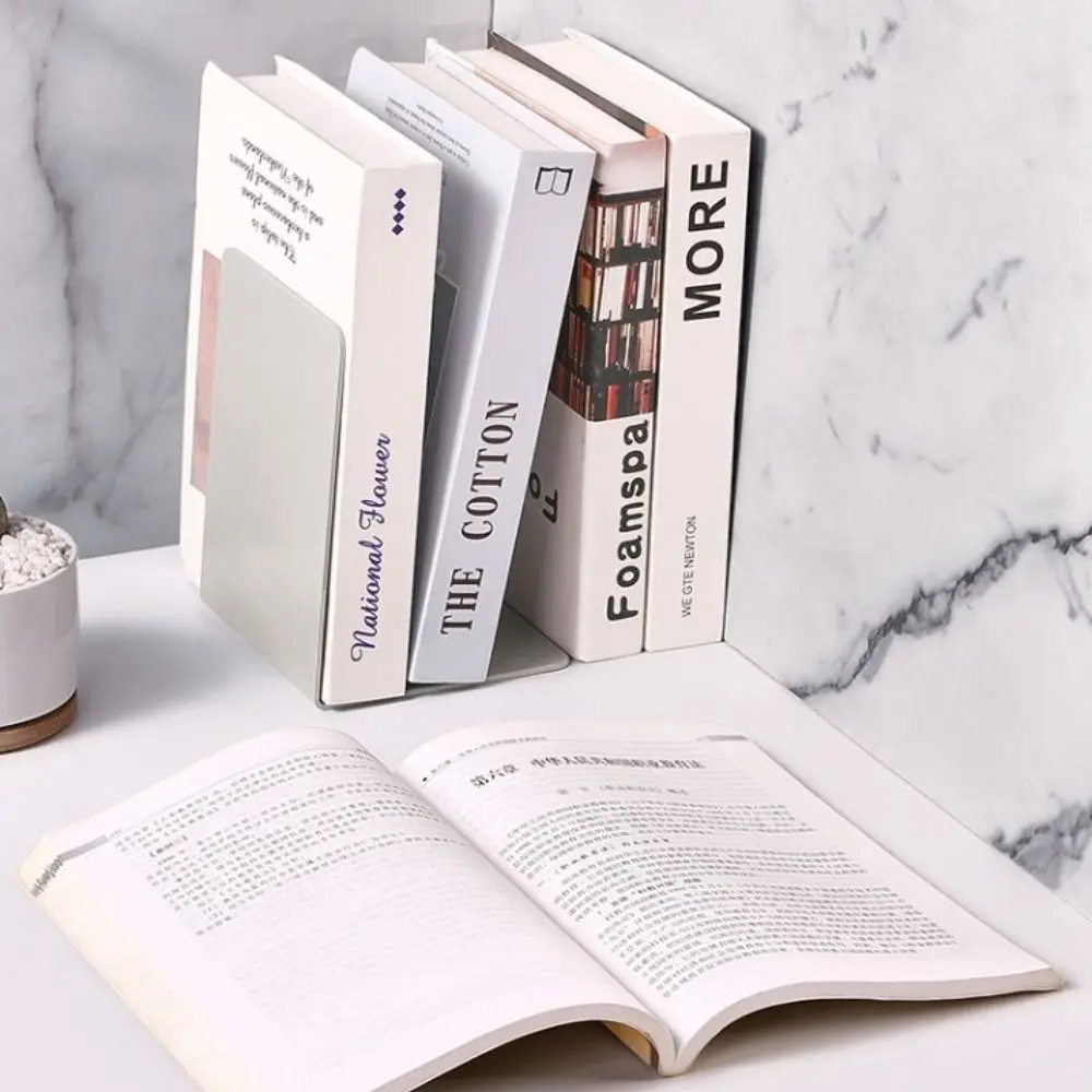 Imagem -05 - L-shaped Desktop Bookends Bookends Duráveis Ins Book Stand Display Simples Suporte Rack Revista