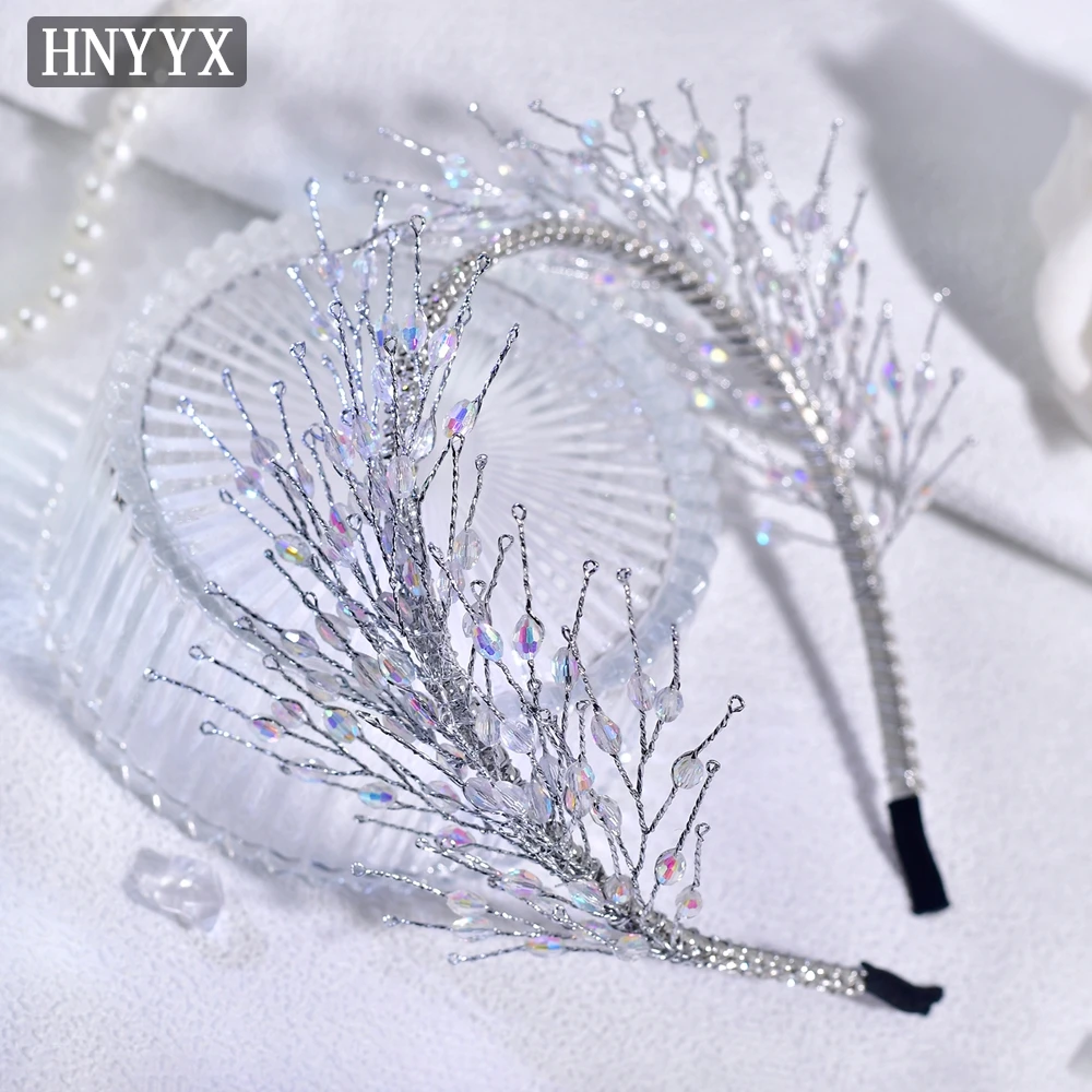 

HNYYX Rhinestone Wedding Headband Bridal Handmade Crystal Hairband Ladies Headpiece Party Hair Accessories Headdress A317