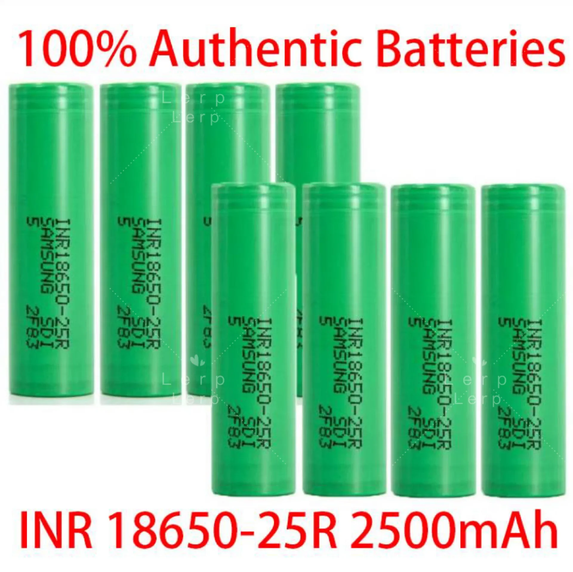 100% original INR18650 25R 1865 2500mAh 3.7V 18650 battery, OpladBare Hoge Stroom lithium battery on 20A