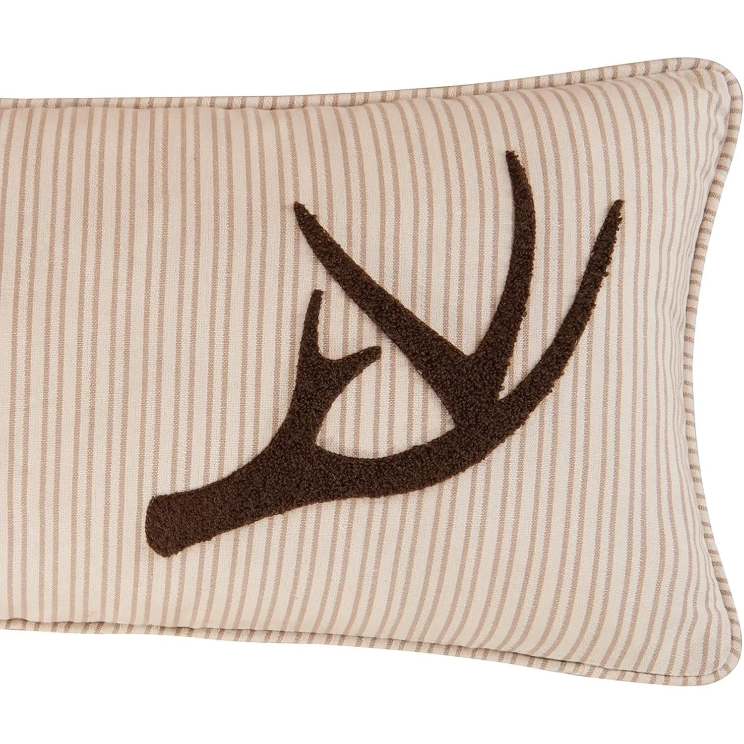 Sleepy Forest Deer Antler Lumbar Tufted Accent Throw Pillow Fall Autumn Harvest Thanksgiving Couch Chair