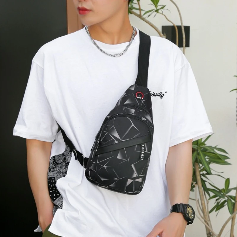 

Camouflage Canvas Satchel Shoulder Bag Unisex Korean Style Crossbody Small Backpack Light Oxford Cloth Chest Bag