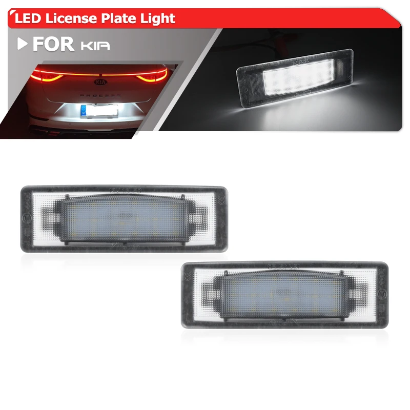 2x Fits For Kia Soul SK3 2019-2023 Proceed GT 2019 2020 2021 2022 2023 SMD Canbus Error Free White Led License Plate Light Lamps