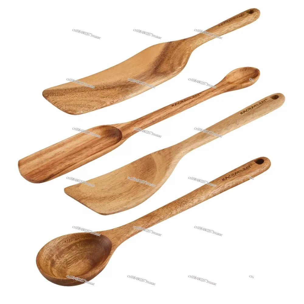 Kitchen Utensils and Accessory Tools Set, Wooden Kitchen Utensils, Kitchen Gadget, Dining Pots, 4 Pcs