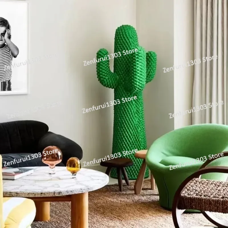 Trendy Giant Cactus Coat Rack Green Custom Floor Large Ornament Home Living Room Sculpture