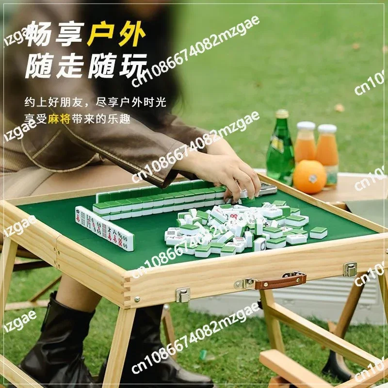 Outdoor Travel Portable Folding Table Raised Mahjong Table