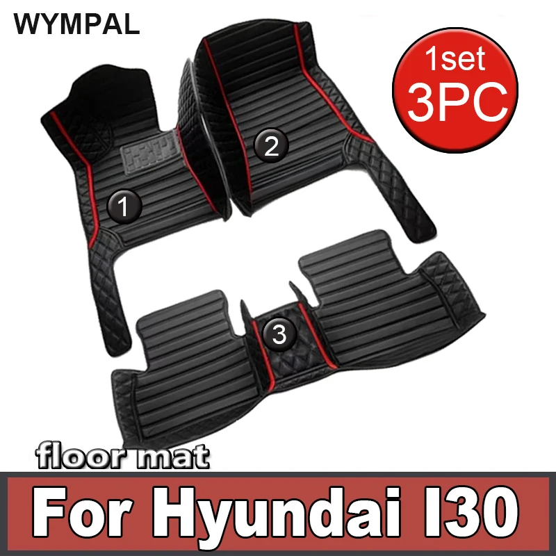 

Custom Automotive Car Floor Mats For Hyundai I30 2009 2010 2011 2012 Auto Luxury Leather Men Women Car Mats Full Coverage