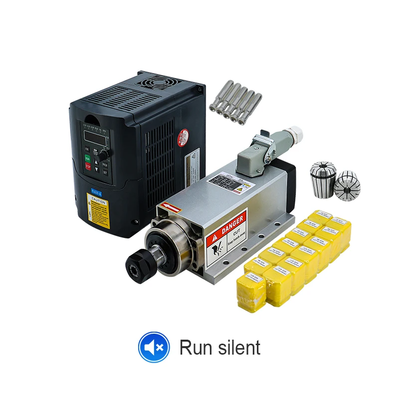 2.2kw 220 فولت/110 فولت ER20 24000 دورة في الدقيقة 400 هرتز المغزل تبريد الهواء مع YL620 العاكس VFD الطيران المكونات آلة طحن النقش باستخدام الحاسب الآلي #5