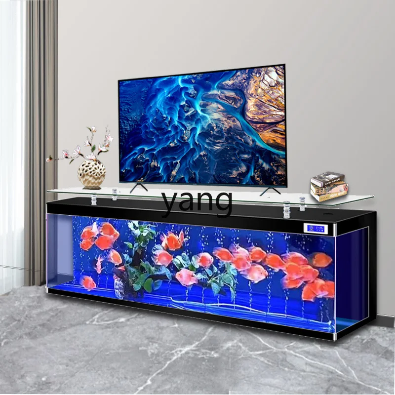 LH TV cabinet, fish tank, tea table, one-piece living room, household ecological aquarium, water-free ultra-white glass