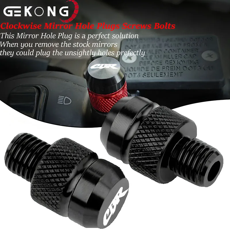 ホンダ CBR600F CBR600RR CBR900RR CBR929RR CBR954RR CBR1000RR CBR 600 F2 F3 F4 オートバイミラー穴プラグボルトカバーキャップ