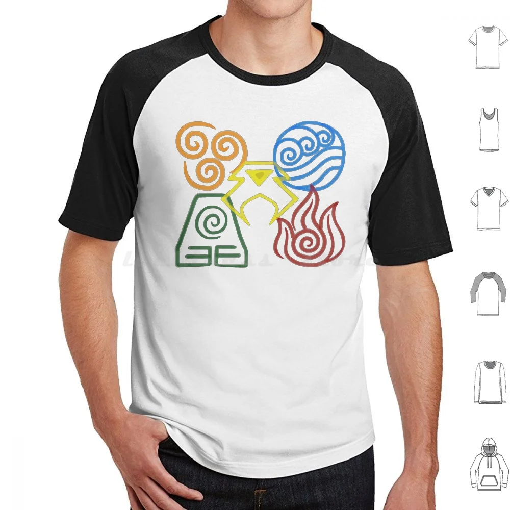 Bending T Shirt Cotton Men Women DIY Print Geek Nerd Korra Legend Water Earth Harmony The Last Airbender Video Games Game Video