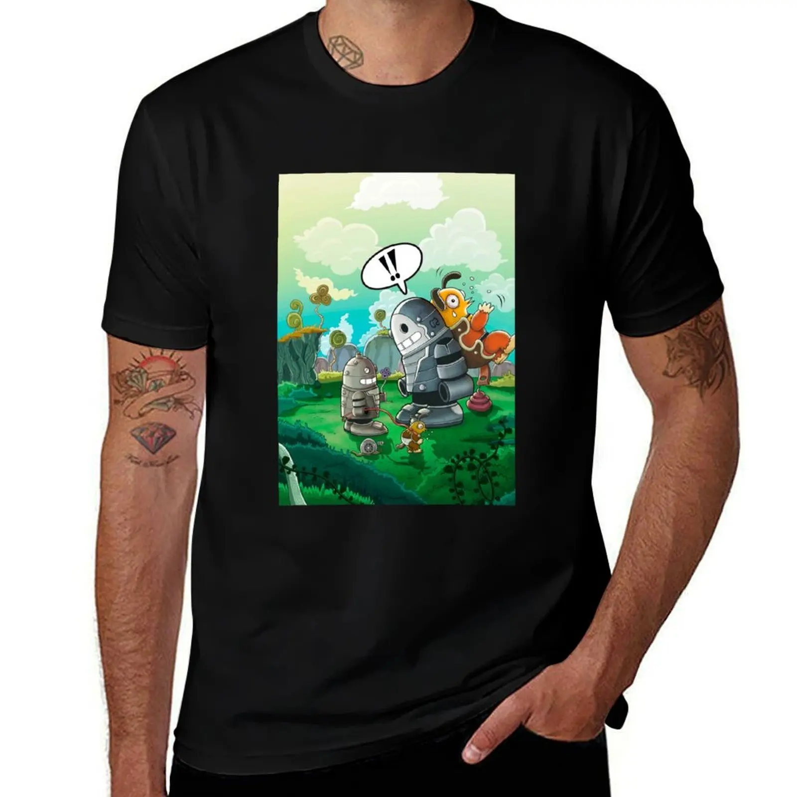 

Robots T-Shirt Casual Basic Street Style T-Shirt