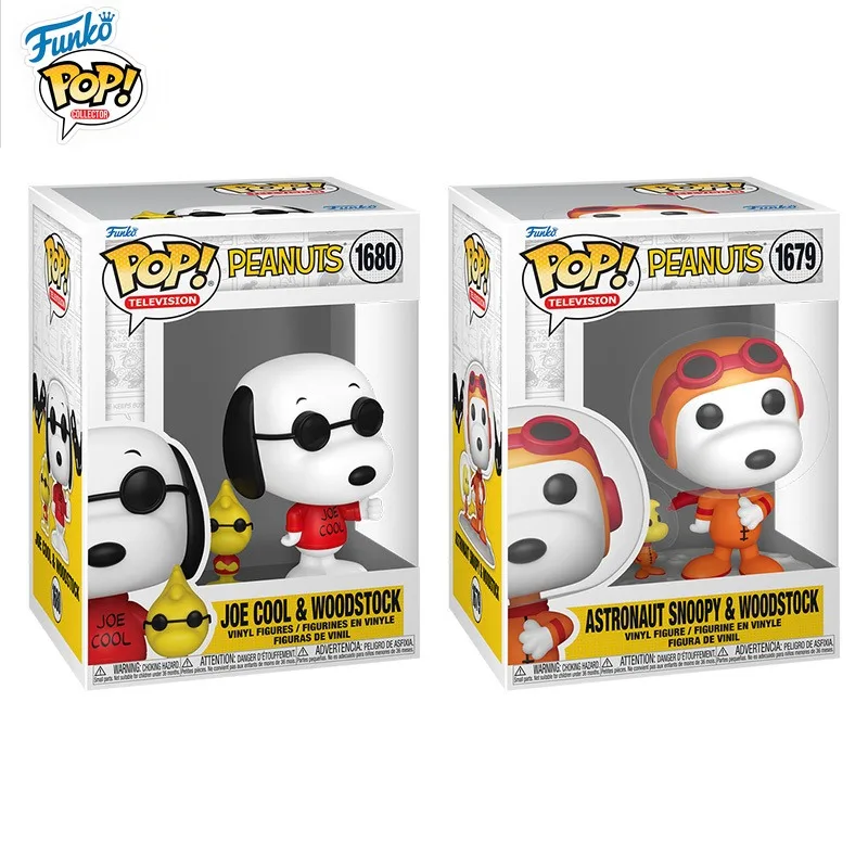 

In Stock FUNKO POP Original Peanut Comics Woodstock Space Snoopy Can Play Figure Model Collection Holiday Gifts