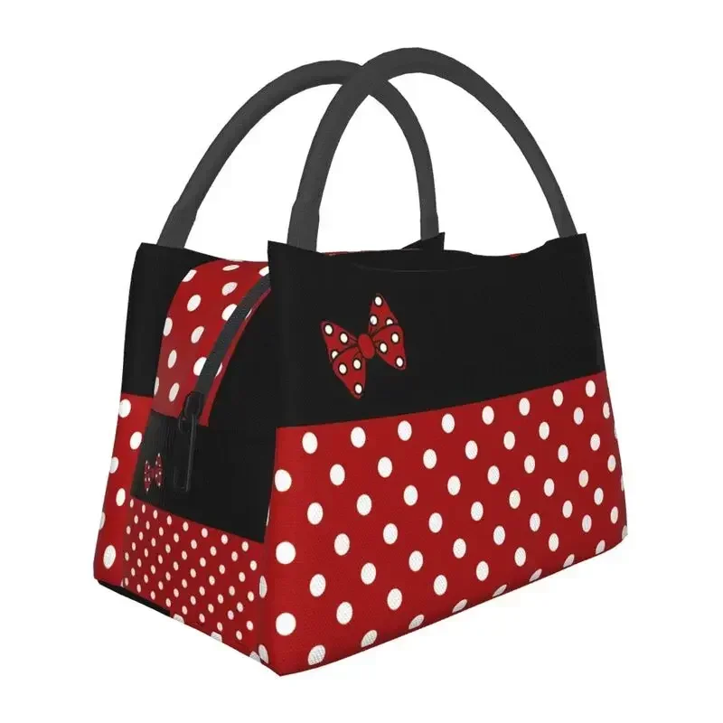 

Cartoon Minnie Character Insulated Lunch Bag for Women Resuable Cute Anime Thermal Cooler Lunch Box Office Picnic Travel