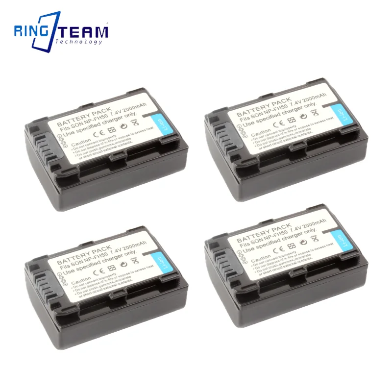 2 teile/lose NP-FH50 npfh50 batterie für sony NP-FH30 NP-FH40 NP-FP50 NP-FH70 NP-FH100 und DSC-HX1 hx100v hx200 hx200v DSLR-A230 a29