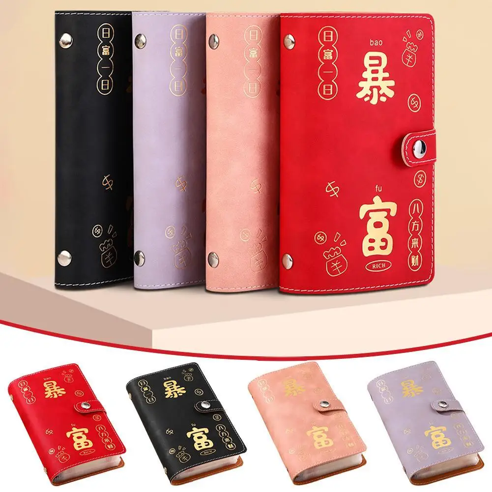 

2025 Get Rich Overnight Money Saving Challenge - 100 Envelopes, PU Savings Sheets, Large Capacity, Reusable