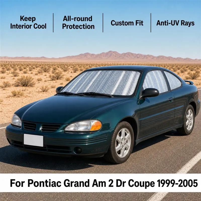 Для Pontiac Grand Am 2 Dr Coupe 1999-2005: Солнцезащитные шторки на окна автомобиля, блокирующие УФ-излучение, обеспечивающие конфиденциальность, теплоизоляцию, складные автомобильные шторки