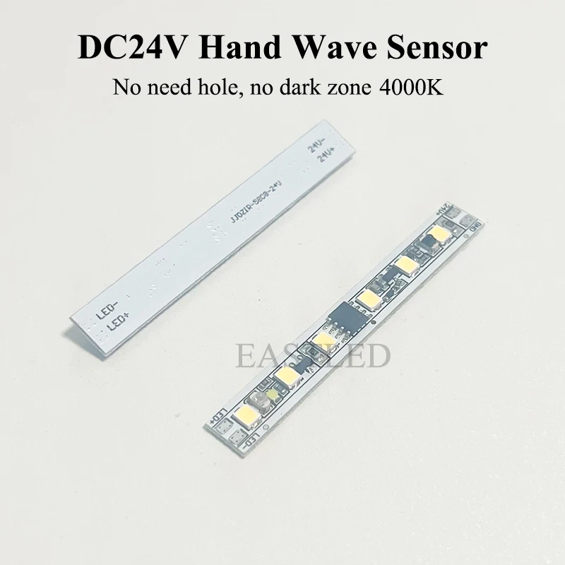 

DC24V 8mm Hand Wave Sensor Board 2A Sweep Switch Module No Dark Zone Smart LED Controller for Kitchen Wardobe Cabinet LED Strip