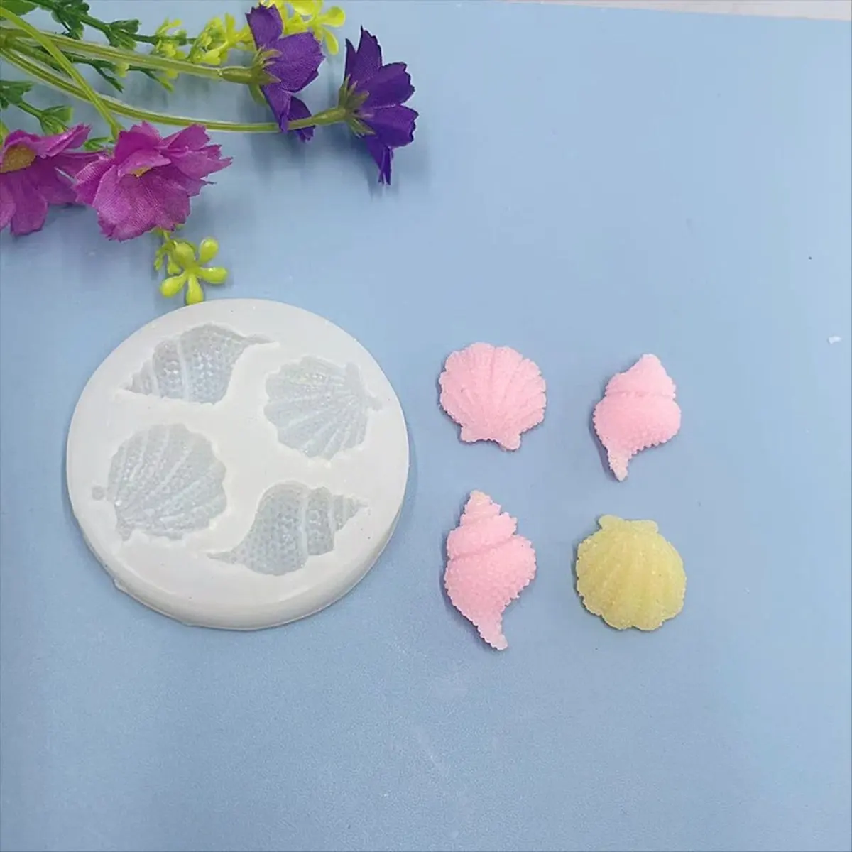 (CNIM) DIY Shellfish and Conch Silicone Mold Baking Cake Decoration Epoxy Mold