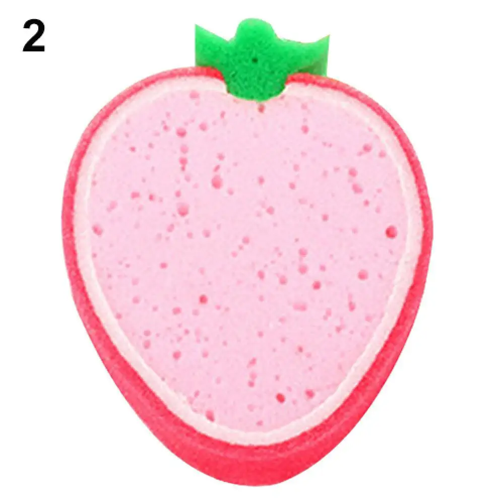 Cleaning Sponge Strawberry Orange Kitchen Tool Fruit Dish Washing Cleaning Cloth Gadget Sponge Scouring