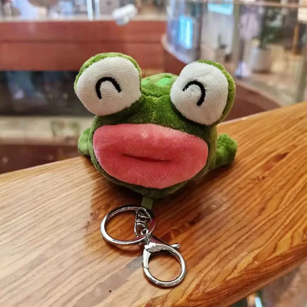 Pendentif en peluche poupées animaux sac à dos pendentif animaux en peluche porte-clés en peluche porte-clés grande bouche grenouille poupée jouets en peluche