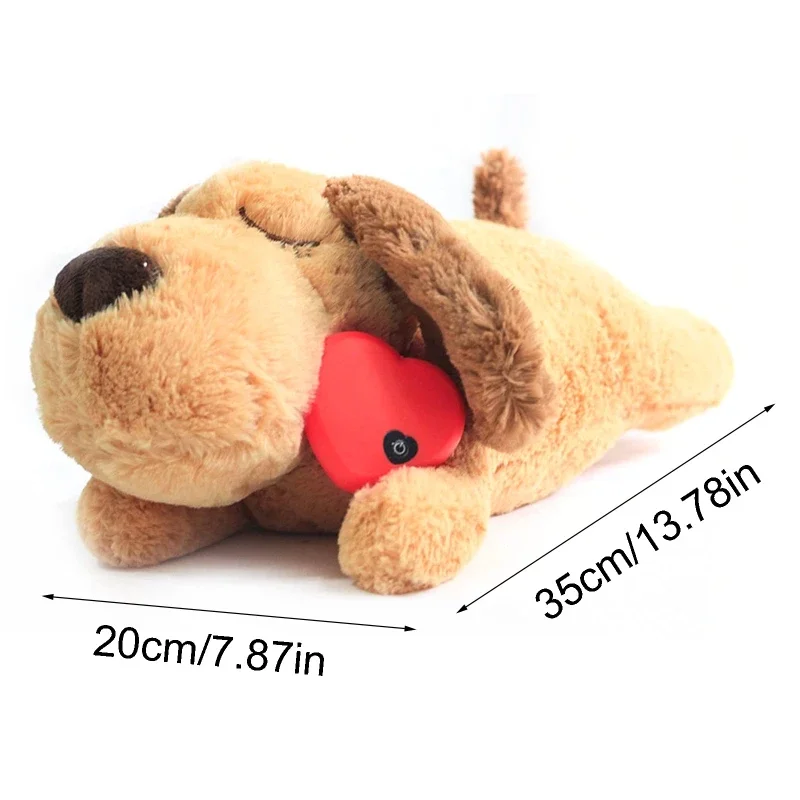 Cute Heartbeat Puppy Behavioral Training Toy Plush Pet Comfortable Snuggle Sleep Aid Doll Durable Dog Everything for Dogs