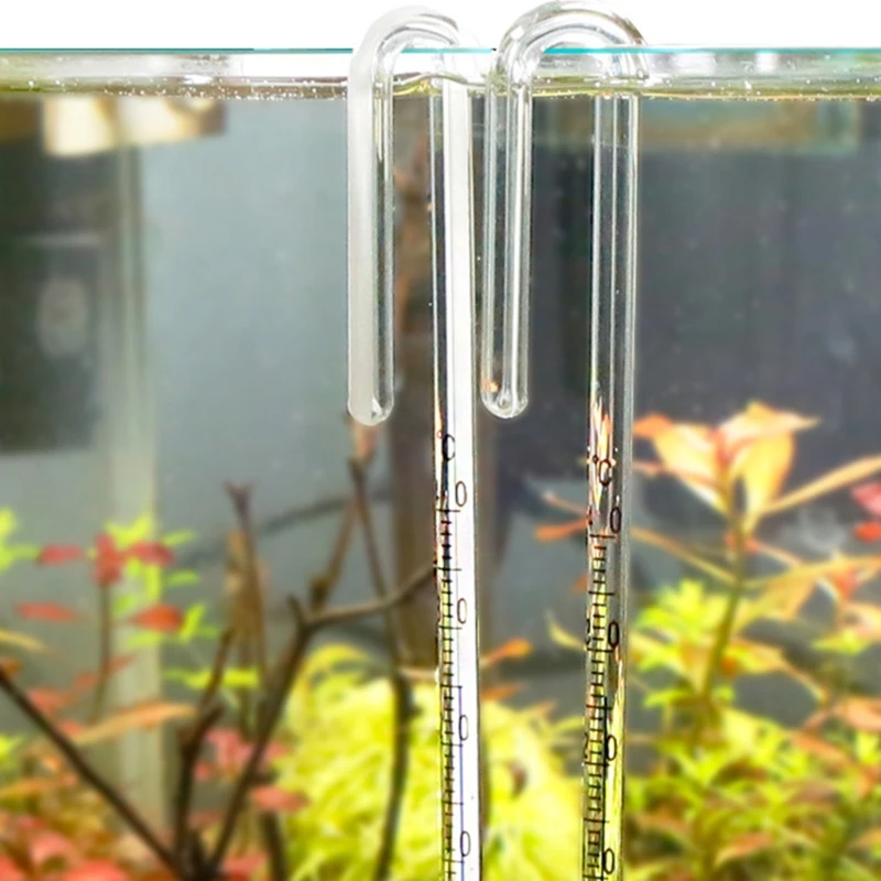 Aquarium Glass Thermometer Hanging Space Saving Practical Gadget