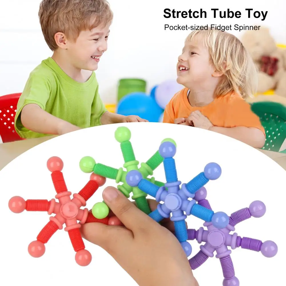 

Play Tool for Hyperactivity Telescopic Tube Fidget Spinner Stretch Toy for Kids Adults Relief for Boredom Stress Finger