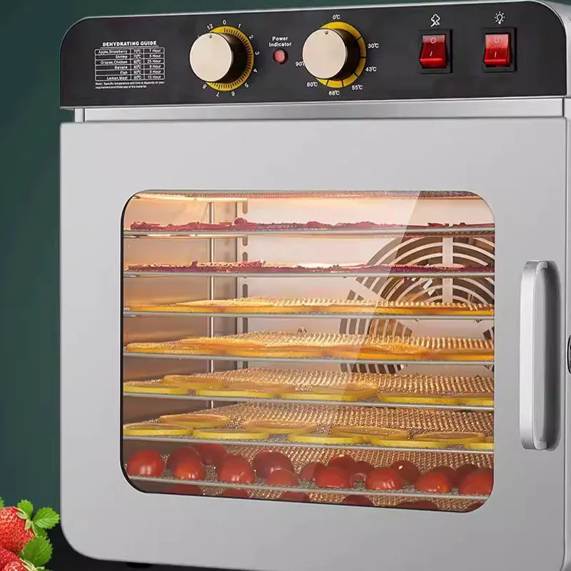 

10 Layer Stainless Steel Food Dehydrator Machine Commercial Household Adjustable Energy-Efficient Drying for Fruits/Meat/Herbs
