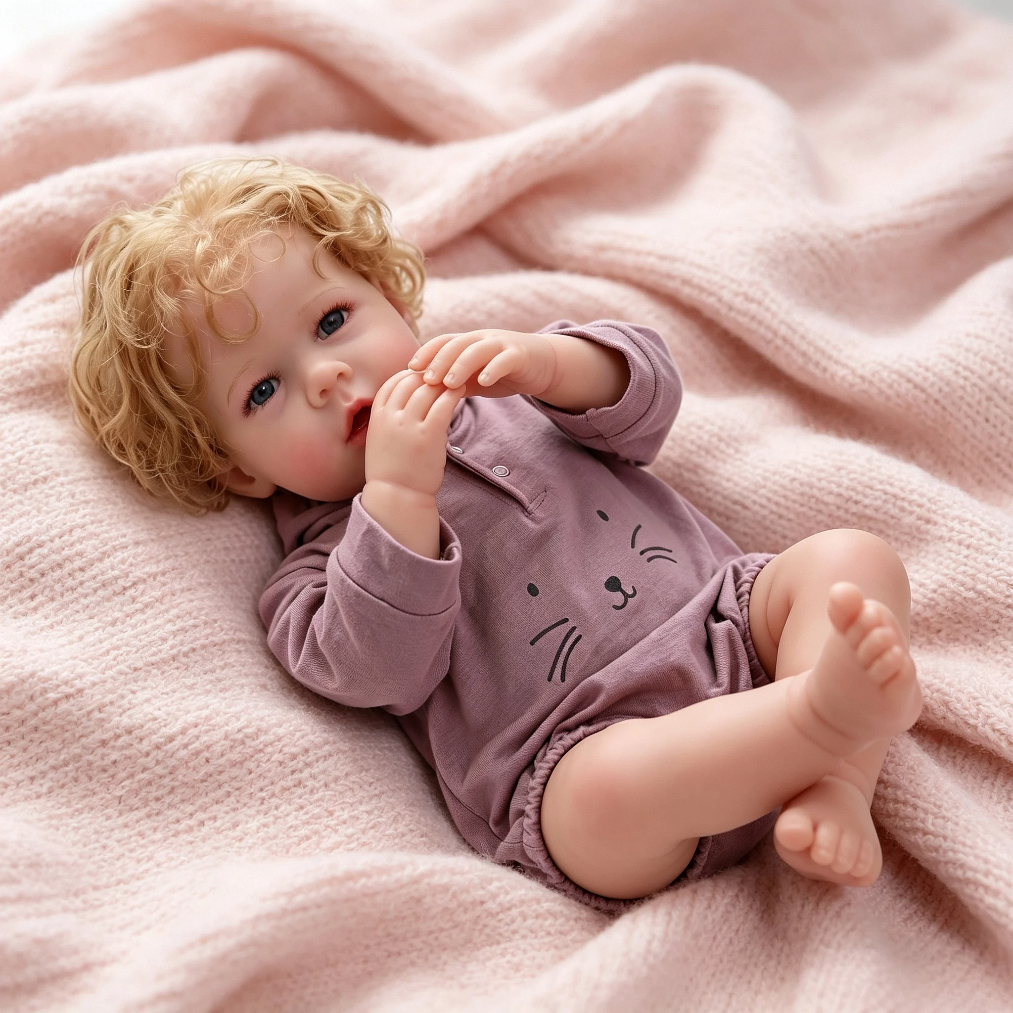 Reborn Baby Doll 22 Inch with Outfit Real Life Baby Dolls Soft Vinyl Realistic Newborn Handmade Toy for Girls Gift