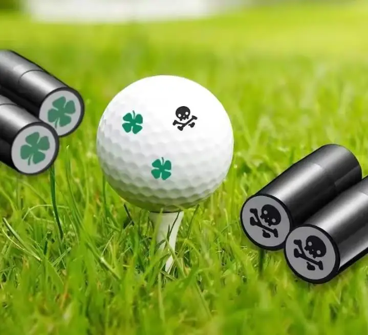 1 Pcs Golf Ball Stamper Stamp Marker Quick Drying Impression Durable Long Lasting Various Patterns Plastic Golf Accessories