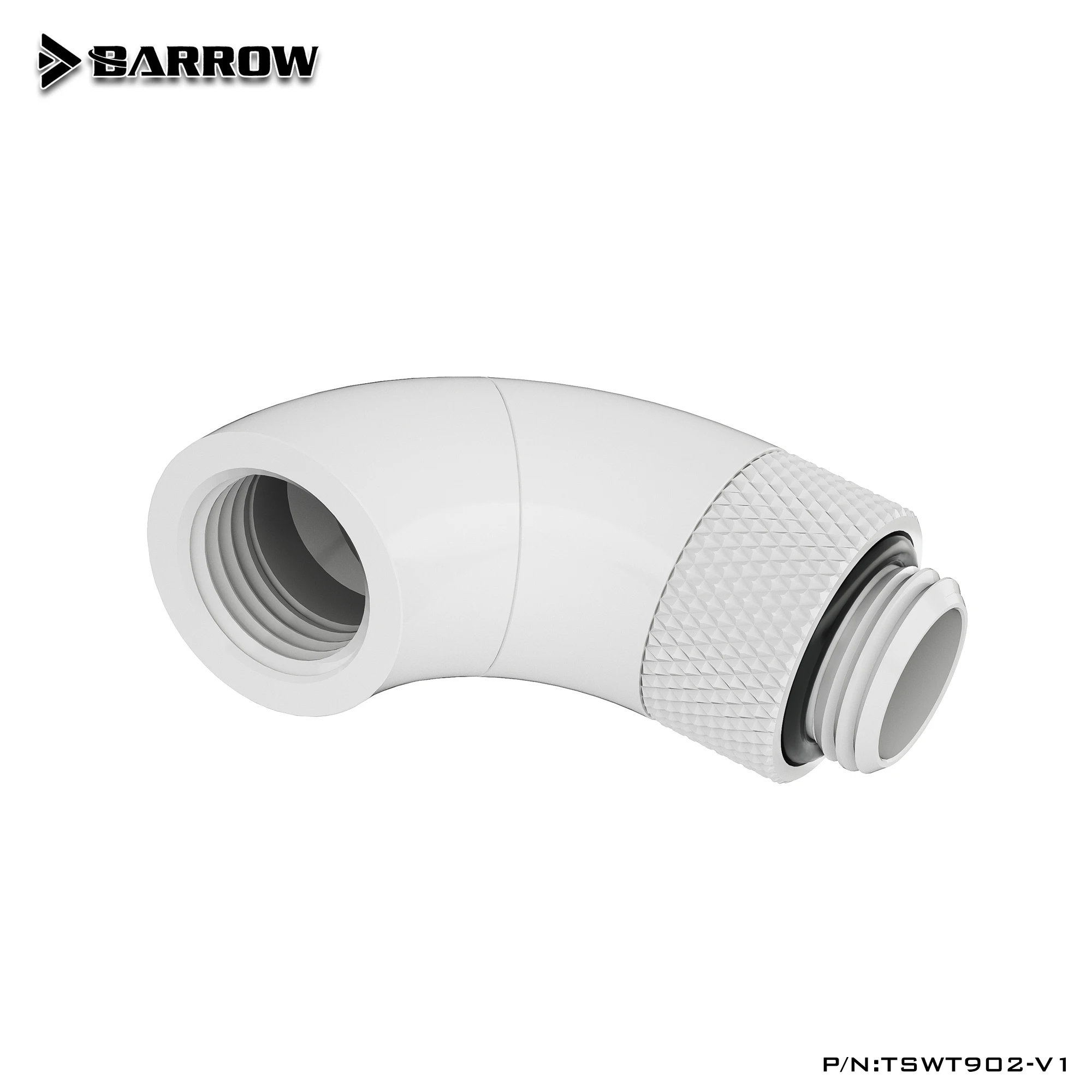Barrow G1/4" 90 Degree Rotary Adapter 2 Section Type Fitting Connector 360 Degree Rotation TSWT902-V1