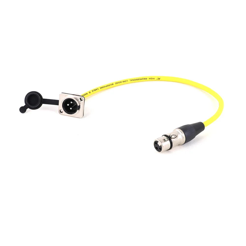 D-Type XLR Male Panel Mount to XLR Male/Female Connector Pass Through Cable,3 Pin Mic XLR Pass Thru Converter Audio mixing