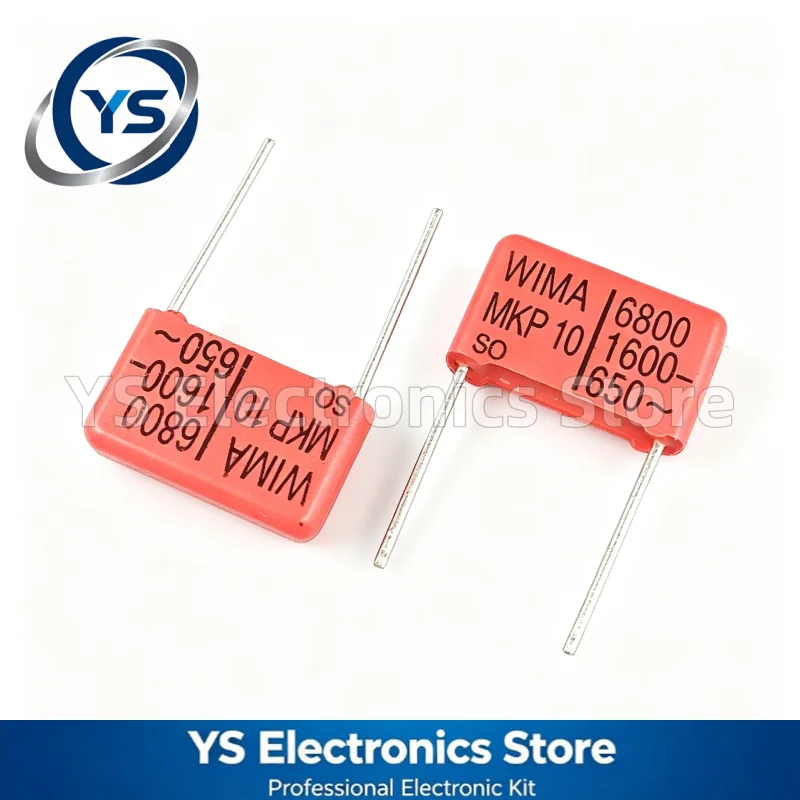 MKP10 1600V0.0068UF WIMA RED  1600V682 6800PF 15mm Film Capacitor Hi-Fi Audio Capacitors NEW and Original