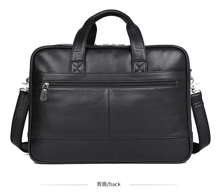 High Quality Genuine Leather Men Briefcase Business Bag Crazy Horse Leather Large 17'inch Laptop Bag Male Portfolio Office Case