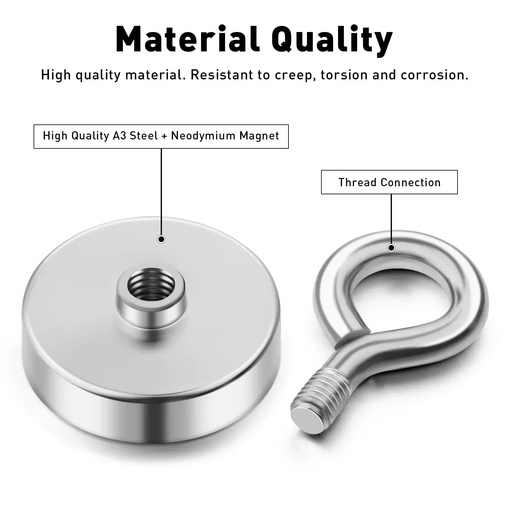 Super Strong N52 Neodymium Fishing Magnets Hooks Salvage Magnets Neodymium Magnet Searcher Powerful Neodymium Magnet for Fishing