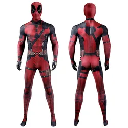 Movie Superhero Wolverine Deadpool Cosplay Costume Men Boys Wolverine Jumpsuit with Mask Halloween Party Carnival Outfit Suit