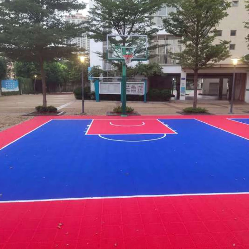 

Beable Professional Half Basketball Court Interlocking Tiles Outdoor Backyard 3x3 Flooring For Sports Lines And Edges Include