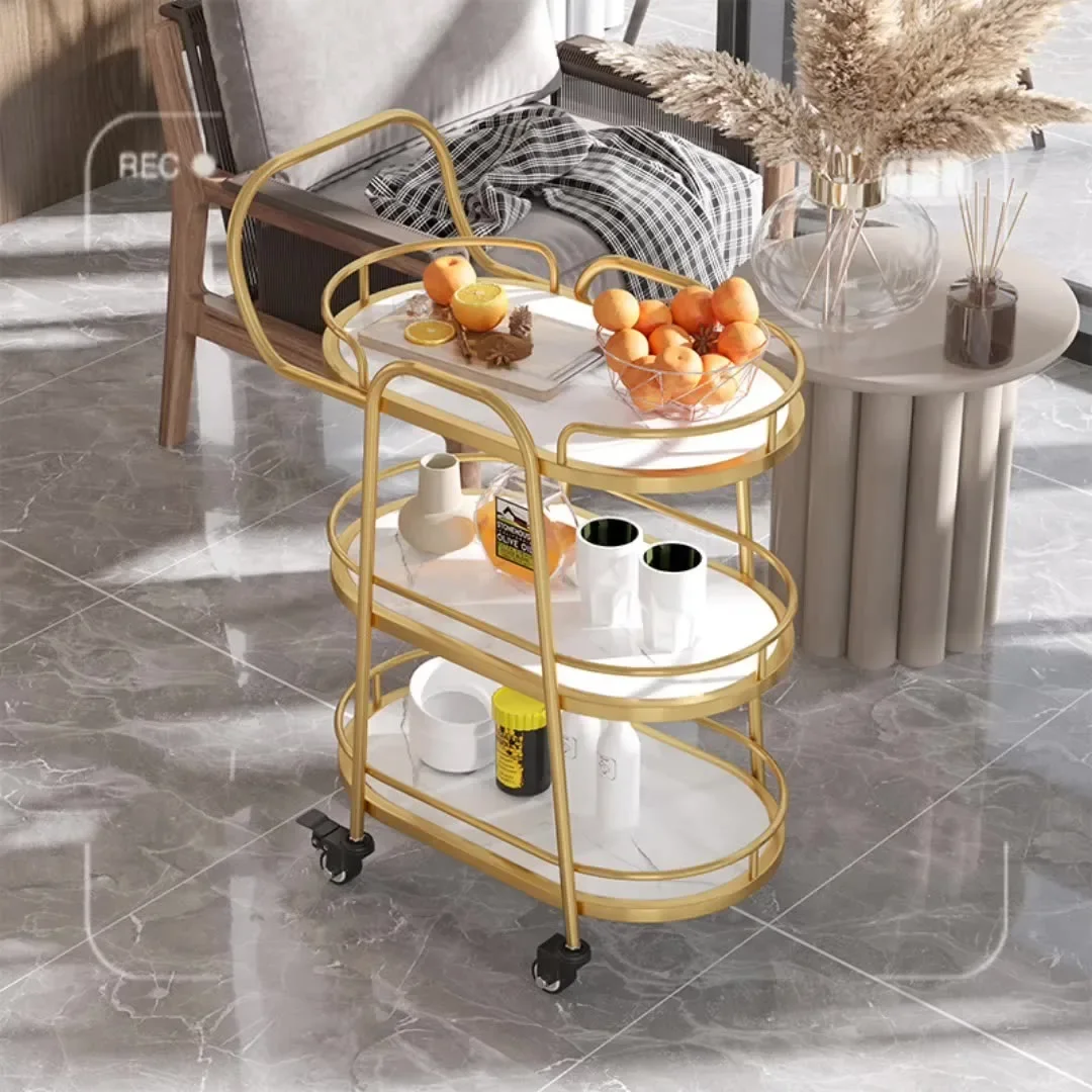 Nordic Food Truck Commercial Household Restaurant Mobile Cart Hotel Clubhouse High-end Wine Level 3