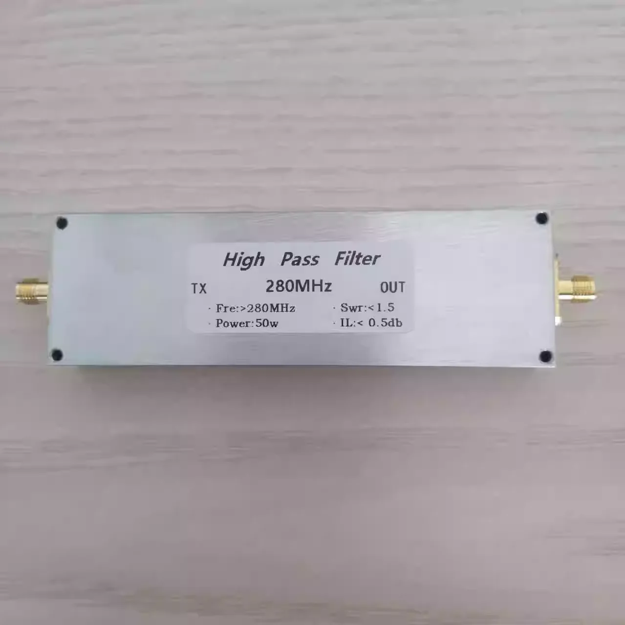 High pass filter HPF-280M SMA female seat 50w