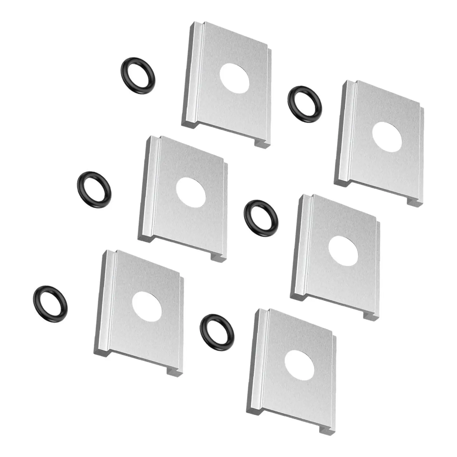 6Pcs Kayak Adapters Adapter Plates Equipment Aluminum Quick Connector with O Rings Kayak Accessories for Kayak Spare Parts