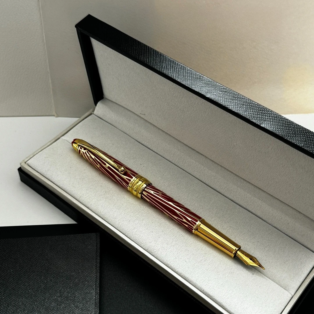 New Origin Special Fountain Pen Two Tone Red Gold Embossed Classic Luxury Business Signature Collectible Writing Gift - view 5