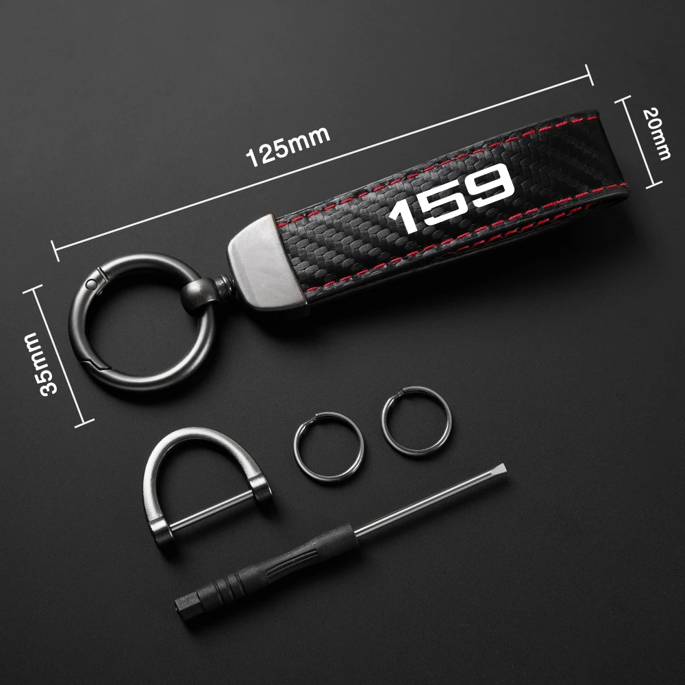 Exquisite Carbon fiber Keychain Auto custom Key Ring For Alfa Romeo 147 156 159 MITO Giulietta Giulia Stelvio Accessories
