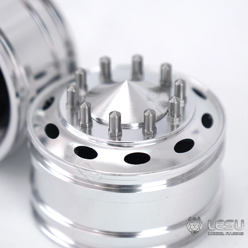 LESU Metal Front Wheel Hub with Bearing Brake for 1/14 Tamiyay RC Tractor Truck Radio Control Car Model Parts Toys for Adult
