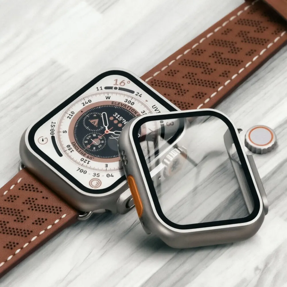 Change To Ultra Case For Apple Watch 44mm 45mm 41mm 40mm 42mm 38mm Screen Protector Cover Bumper iWatch 9 8 7 SE 6 5 4 3 2 1