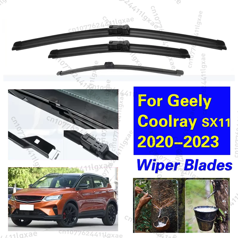 

Front Rear Windscreen Wiper Blade Brushes For Geely Coolray SX11 2020 2021 2022 2023 Car Accessories Windshield Cutter 24"18"11"