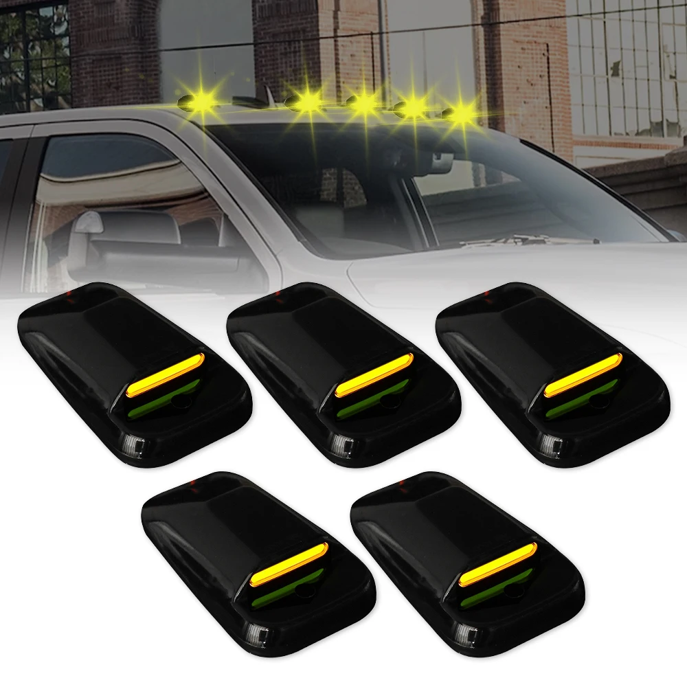 

5x Car LED Cab Roof Marker Signal Lights Running Lamps for Ram 1500 Pickup Truck 2003-2018 Car Accessories
